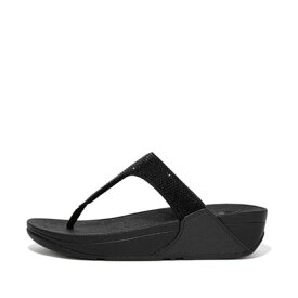 フィットフロップ fitflop LULU CRYSTAL EMBELLISHED TOE-POST SANDALS （All Black）