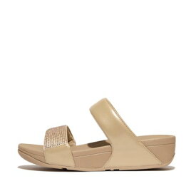 フィットフロップ fitflop LULU CRYSTAL EMBELLISHED SLIDES （Latte Beige）