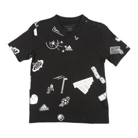 アディダス adidas ジュニア 半袖Tシャツ U BRLV Tシャツ IN3298 （ブラック/ミディアムグレーヘザーソリッドグレー/ホワイト）