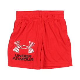 アンダーアーマー UNDER ARMOUR ジュニア ジャージハーフパンツ UAテック ロゴ ショーツ 1383333 （Red / / White）