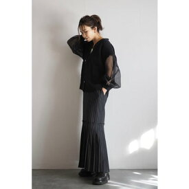 アニーカ ANIECA Stripe Pleats Skirt （BLACK）