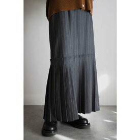 アニーカ ANIECA Stripe Pleats Skirt （GRAY）