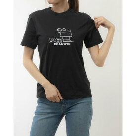 ピーナッツ PEANUTS レディース 半袖Tシャツ PNコットンTシャツ ハウス PN-9C22074TS （ブラック）