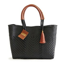 ウーヴン WOVEN メルカドバッグ bk-bag-bl-br （BLACK BROWN HANDLE）