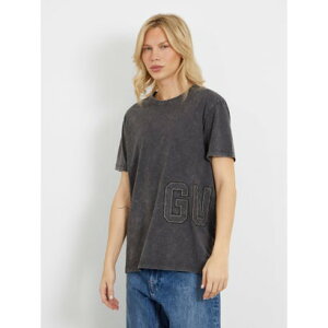 �Q�X GUESS SS Cn Treated Guess Logo Tee �iJBLK�j ���ST�V���c