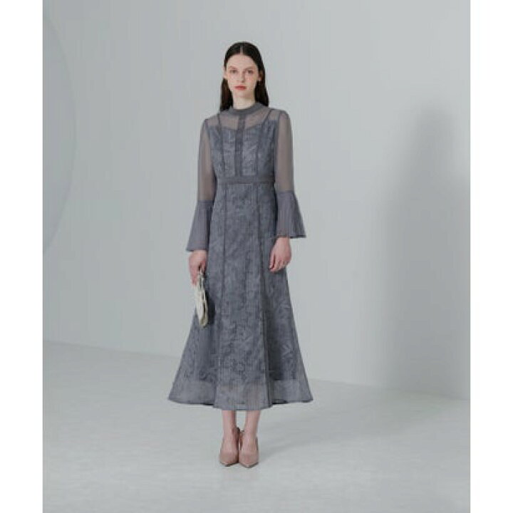 楽天市場】レジャ Leja 長袖フレアスリーブプリーツ刺しゅう花柄A 