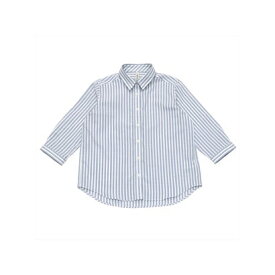 トーキョーシャツ TOKYO SHIRTS 【Pitta Re:)】 Wガーゼ レギュラー衿 綿100％ 七分袖シャツ （ブルー）