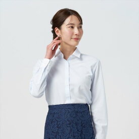 トーキョーシャツ TOKYO SHIRTS 【ストレッチ】 形態安定 レギュラー衿 長袖ニットシャツ （サックス）
