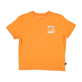 プーマ PUMA ジュニア 半袖Tシャツ ESS+ MID 90s バックプリント Tシャツ_ 681329 （クレメンタイン）