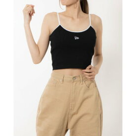 ニューエラ NEW ERA レディース ノースリーブシャツ WS RIB CAMISOLE BLK WHI 14121823 （ブラック）