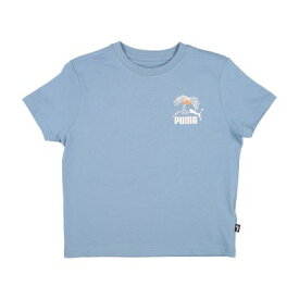 プーマ PUMA ジュニア 半袖Tシャツ ESS+ MID 90s バックプリント Tシャツ_ 681329 （ゼン ブルー）