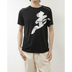 ティゴラ TIGORA メンズ 陸上/ランニング 半袖Tシャツ ランニング 半袖Tシャツ(走るグラフィック) TR-3R1284TS （ブラック）
