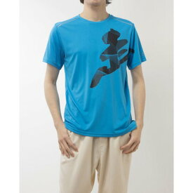 ティゴラ TIGORA メンズ 陸上/ランニング 半袖Tシャツ ランニング 半袖Tシャツ(走るグラフィック) TR-3R1284TS （ブルー）