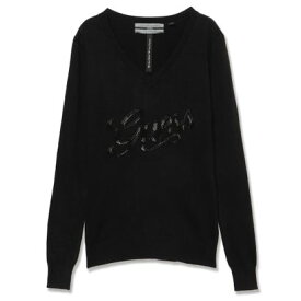 ゲス GUESS MYLA Logo Vn Ls Sweater （JBLK）