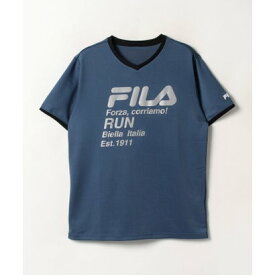 フィラ FILA ツインクール VネックTシャツ （ダークブルー）