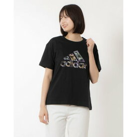アディダス adidas レディース 半袖Tシャツ W FLOWER グラフィック Tシャツ1 IM7830 （ブラック）