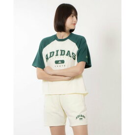 アディダス adidas レディース 半袖Tシャツ W KCCL Tシャツ1 IM7833 （アイボリー/カレッジグリーン）