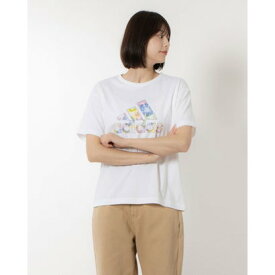 アディダス adidas レディース 半袖Tシャツ W FLOWER グラフィック Tシャツ1 IM7829 （ホワイト）