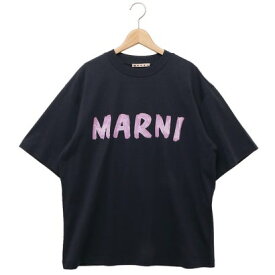 マルニ MARNI Tシャツ カットソー クルーネック ロゴ ネイビー レディース MARNI THJET49EPH USCS11 L2B99 （BLUBLACK）