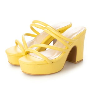 アタガール attagirl 厚底コードストラップミュールサンダル (イエロースムース)