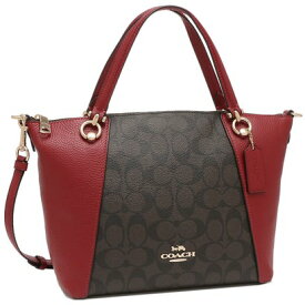 コーチ COACH アウトレット トートバッグ ショルダーバッグ シグネチャー 2WAY ブラウン レッド レディース COACH C6230 IMRVQ （ブラウン レッド）