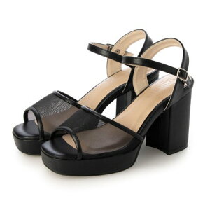 アタガール attagirl 厚底ヒールアンクルストラップサンダル (ブラック)