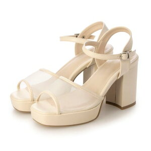 アタガール attagirl 厚底ヒールアンクルストラップサンダル (アイボリー)