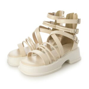 アタガール attagirl 厚底マルチストラップブーツサンダル (アイボリースムース)