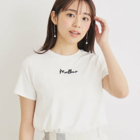 インデックス index 立体ロゴ刺繍コンパクトTシャツ【洗濯機可】 （オフホワイト(003)）