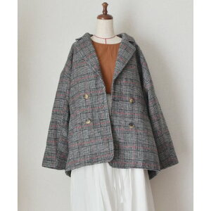 �A���S�g�E�L���E ARGO TOKYO Wool Blend Over Check Jacket 21122 �E�[���u�����h�I�[�o�[�`�F�b�N�W���P�b�g �i�O���[�j