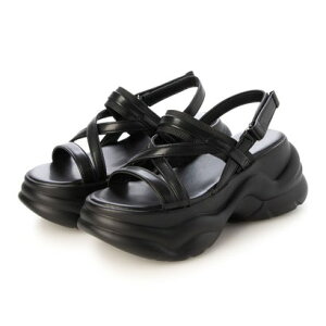 アタガール attagirl 厚底コードサンダル (ブラックスムース)