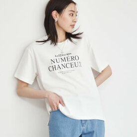 ザ ショップ ティーケー (ウィメン) THE SHOP TK(Women) 【ヒルナンデス！で紹介】サスティナブルロゴアソートプリントTEE （オフホワイト(003)）