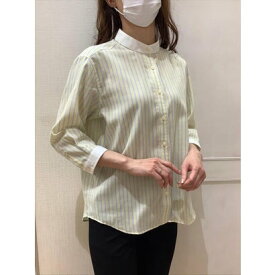 トーキョーシャツ TOKYO SHIRTS 【Pitta Re:)】 Wガーゼ スタンド衿 綿100％ 七分袖シャツ （イエロー）