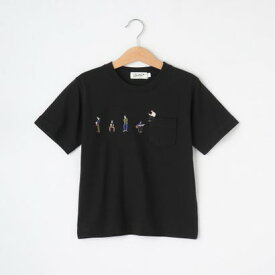デッサン Dessin 【リンクコーデ】ピープル刺繍Tシャツ （ブラック(019)）