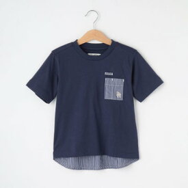 デッサン Dessin 【リンクコーデ】ストライプ切替Tシャツ （ネイビー(094)）