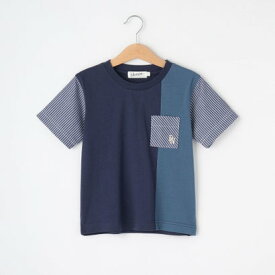 デッサン Dessin 【リンクコーデ】ストライプ切替Tシャツ （ネイビー(094)）