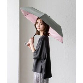 ヴィータフェリーチェ VitaFelice インナーカラー晴雨兼用ミニ折りたたみ傘（親骨50cm） （GRAY）