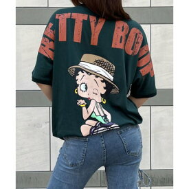 ミージェーン me Jane バックプリントBETTTY BOOPビックTシャツ （モスグリーン）