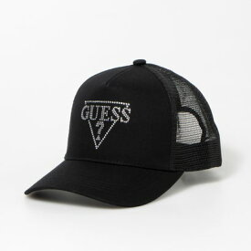 ゲス GUESS CTTN Twill & Mesh Ball Cap W/Hot Fix （BLK）