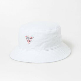 ゲス GUESS CTTN Twill Bucket Hat W/Original Label （WHT）