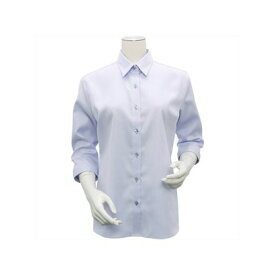 トーキョーシャツ TOKYO SHIRTS 【超形態安定】 レギュラー衿 綿100% 七分袖 レディースシャツ （ブルー）