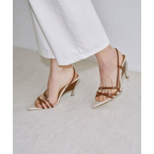 エイミーイストワール EIMY ISTOIRE バイカラーストラップウエッジサンダル (BEIGE)