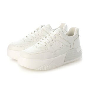 アタガール attagirl 厚底レースアップスニーカー (ホワイト)