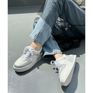 アタガール attagirl 厚底レースアップスニーカー (シルバー)