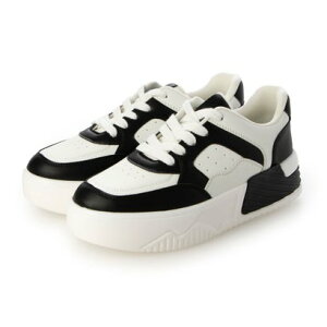 アタガール attagirl 厚底レースアップスニーカー (ブラック)