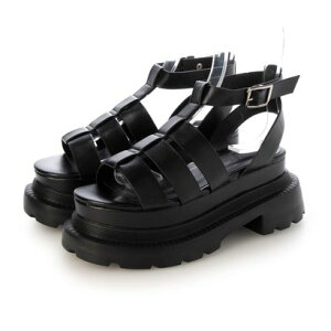 アタガール attagirl 厚底グルカサンダル (ブラックスムース)