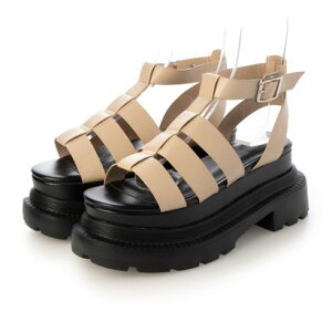 アタガール attagirl 厚底グルカサンダル (ベージュスムース)