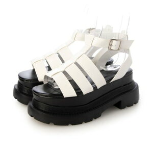 アタガール attagirl 厚底グルカサンダル (ホワイトスムース)