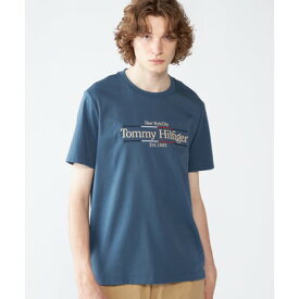 トミー ヒルフィガー TOMMY HILFIGER インターロックアイコングラフィックTシャツ （ブルー）