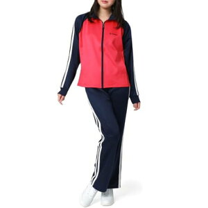 ソレイルドール Soleildor レディース ジャージ 上下セット 女性用 婦人/ ルームウェア スポーツウェア トレーニング (ピンク)